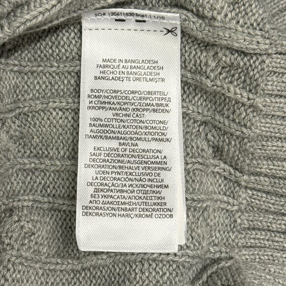 Ralph Lauren POLO Boys 10 / 12 Collared Cable Knit Sweater Gray Coastal Preppy - Picture 8 of 8
